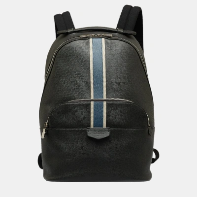 Pre-owned Louis Vuitton Black Taiga Anton Backpack