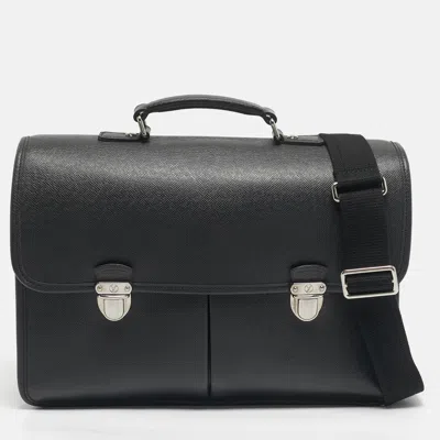 Pre-owned Louis Vuitton Black Taiga Leather Alexei Messenger Bag
