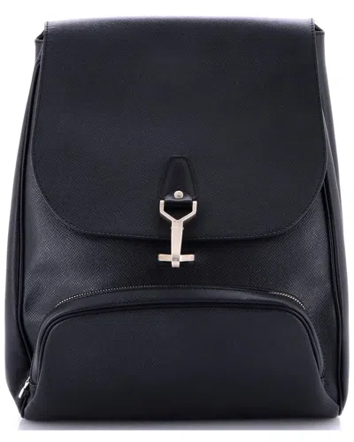 Pre-owned Louis Vuitton Black Taiga Leather Cassiar Backpack (authentic Pre-loved)