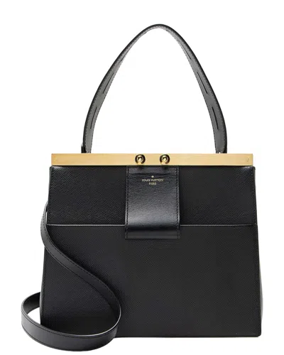 Louis Vuitton Black Taiga Leather City Frame Top Handle (authentic Pre-loved)