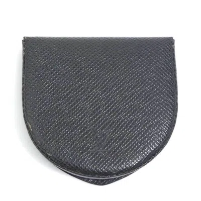 Pre-owned Louis Vuitton Black Taiga Leather Coin Purse/coin Case ()