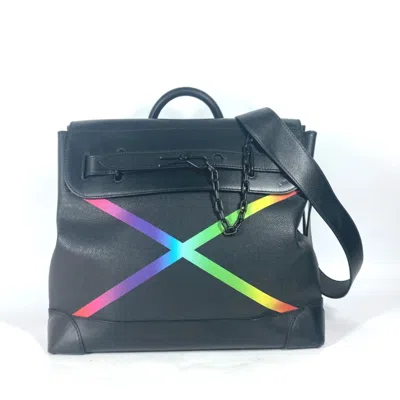 Pre-owned Louis Vuitton Black Taiga Leather Handbag Shoulder Bag ()