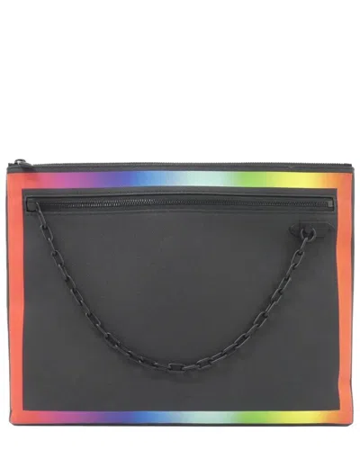 Louis Vuitton Black Taiga Leather Pochette A4 (authentic Pre-loved)