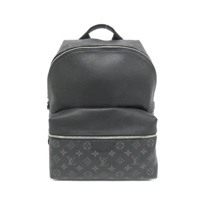 Pre-owned Louis Vuitton Black Taigarama Coated Canvas Leather Backpack ()