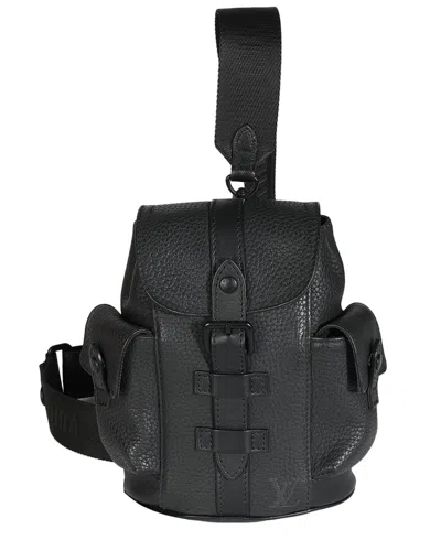Pre-owned Louis Vuitton Black Taurillon Christopher Xs Backpack (authentic Pre-loved)