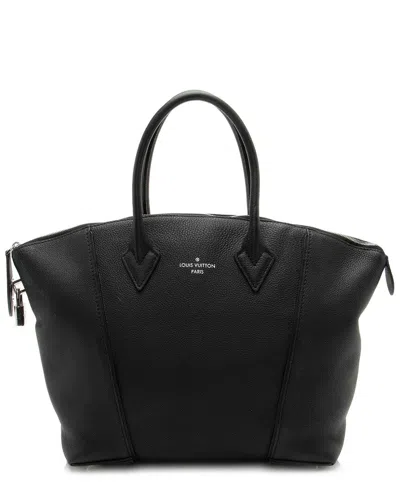 Louis Vuitton Black Taurillon Leather Soft Lockit Mm (authentic Pre-loved)