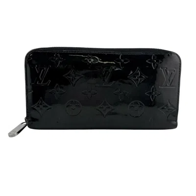 Pre-owned Louis Vuitton Black Vernis Long Wallet (bi-fold) ()