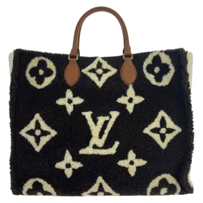 Pre-owned Louis Vuitton Black White Fur Shoulder Bag Tote Bag () In Multi