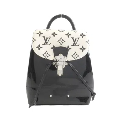 Pre-owned Louis Vuitton Black White Leather Backpack () In Multi