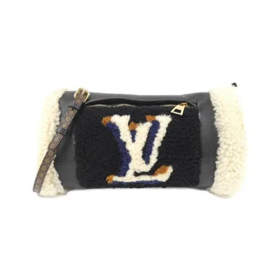 Pre-owned Louis Vuitton Black White Leather Shoulder Bag () In Multi