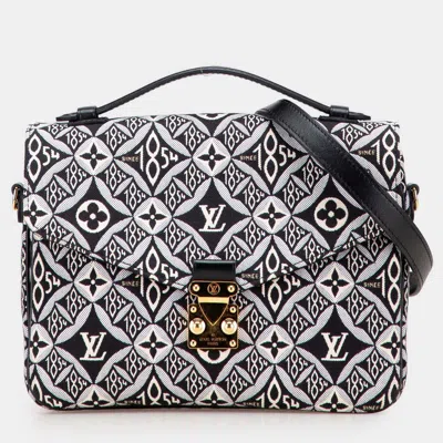Pre-owned Louis Vuitton Black White Monogram Jacquard Since 1854 Pochette Metis