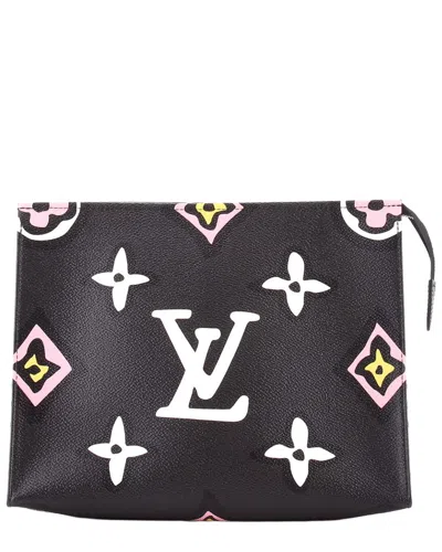 Pre-owned Louis Vuitton Black Wild At Heart Monogram Giant Toiletry Pouch26 (authentic Pre-loved)