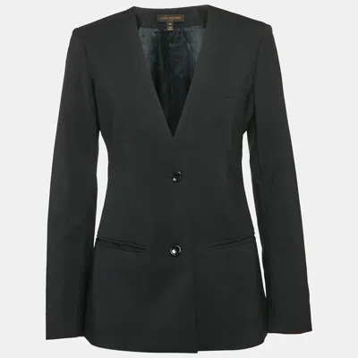 Pre-owned Louis Vuitton Black Wool Single Breasted Blazer M