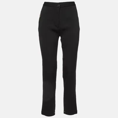 Pre-owned Louis Vuitton Black Wool Tapered Trousers M