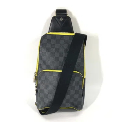 Pre-owned Louis Vuitton Black Yellow Damier Graphite Shoulder Bag Sling Bag ()