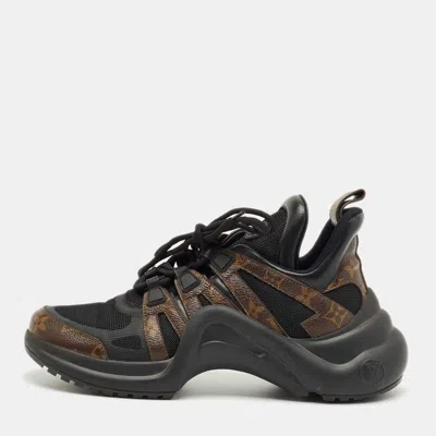 Pre-owned Louis Vuitton Black/brown Monogram Canvas And Mesh Archlight Sneakers Size 41