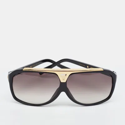 Pre-owned Louis Vuitton Black/gold Tone Gradient Z0350e Evidence Sunglasses