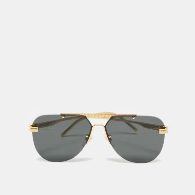 Pre-owned Louis Vuitton Black/gold Tone Z1261w Ash Aviator Sunglasses