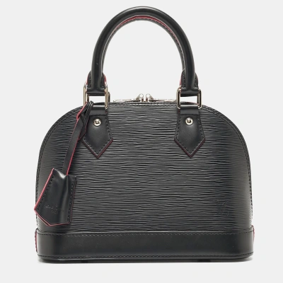 Pre-owned Louis Vuitton Black/pink Epi Leather Alma Bb Bag