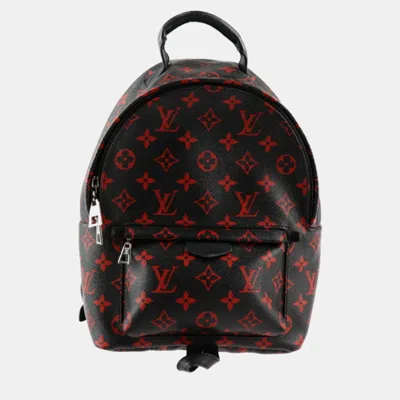 Pre-owned Louis Vuitton Black/red Limited Edition Monogram Infrarouge Mini Palm Springs Backpack