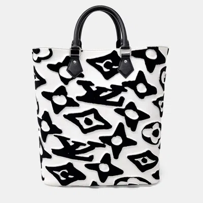 Pre-owned Louis Vuitton Black/white Canvas X Urs Fischer Tote Bag