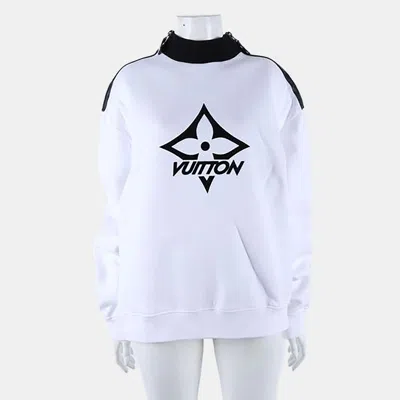 Pre-owned Louis Vuitton Black/white Cotton Long Sleeved Sweatshirt Size S