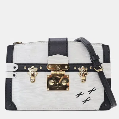 Pre-owned Louis Vuitton Black/white Epi Trunk Clutch