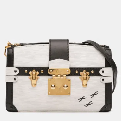 Pre-owned Louis Vuitton Black/white Epi Trunk Clutch
