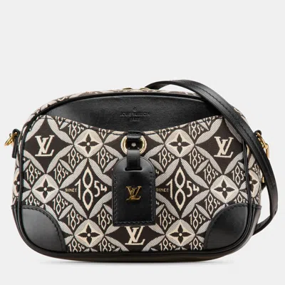 Pre-owned Louis Vuitton Black/white Mini Monogram Jacquard Since 1854 Deauville