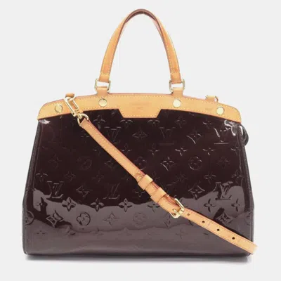 Pre-owned Louis Vuitton Blair Mm Monogram Vernis Amaranth In Brown