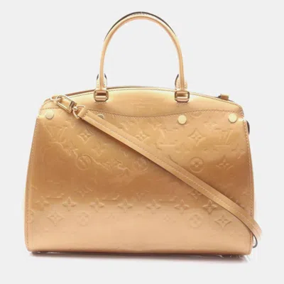 Pre-owned Louis Vuitton Blair Mm Monogram Vernis Mordre In Gold