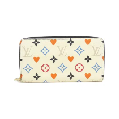 Pre-owned Louis Vuitton Blanc Coated Canvas Long Wallet (bi-fold) ()