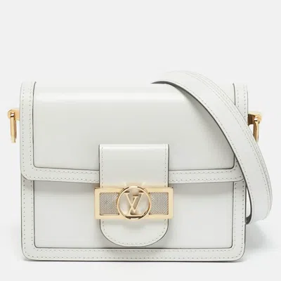 Pre-owned Louis Vuitton Blanc Leather Dauphine Mini Bag