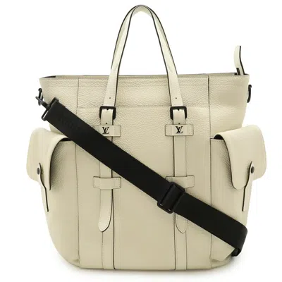 Pre-owned Louis Vuitton Blanc Leather Shoulder Bag Tote Bag () In White
