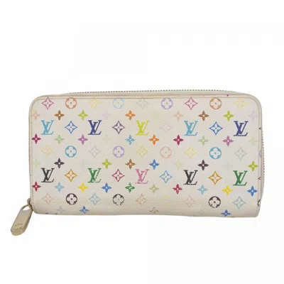 Pre-owned Louis Vuitton Blanc Litchi Long Wallet (bi-fold) ()