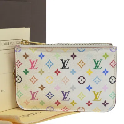 Pre-owned Louis Vuitton Blanc Monogram Multicolore Coin Purse/coin Case () In White