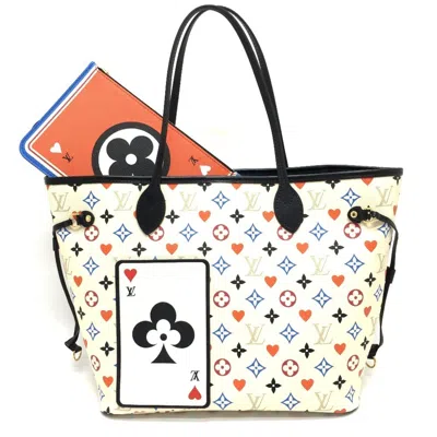 Pre-owned Louis Vuitton Blanc Multi-color Canvas Pouch Tote Bag () In Blanc, Multi-color