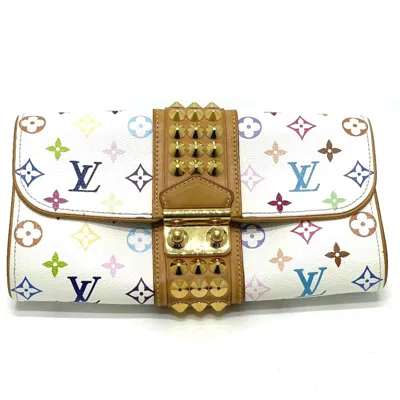Pre-owned Louis Vuitton Blanc Multi-color Monogram Multicolore Clutch Bag Pochette ()