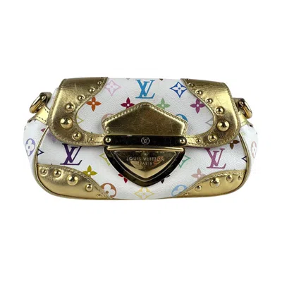 Pre-owned Louis Vuitton Blanc Multi-color Monogram Multicolore Leather Shoulder Bag ()