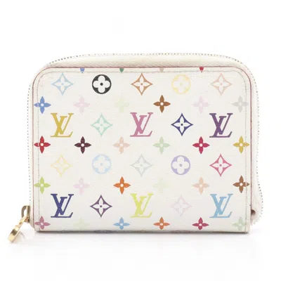 Pre-owned Louis Vuitton Blanc Multi-color White Monogram Multicolore Coin Purse/coin Case ()
