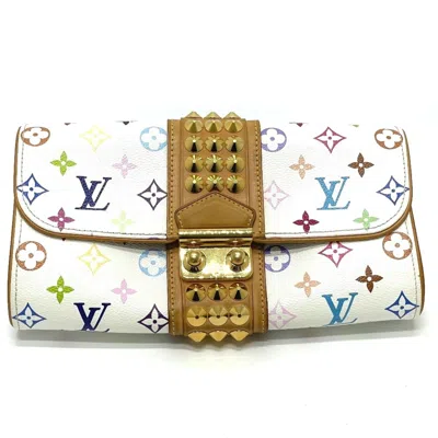 Pre-owned Louis Vuitton Blanc Multi-color Monogram Multicolore Clutch Bag Pochette ()