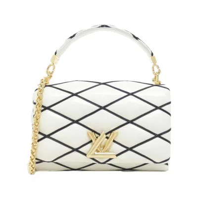 Pre-owned Louis Vuitton Blanc Noir Leather Shoulder Bag ()