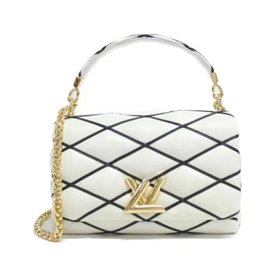 Pre-owned Louis Vuitton Blanc Noir Leather Shoulder Bag ()