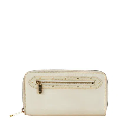 Pre-owned Louis Vuitton Blanc White Leather Coin Purse/coin Case () In Blanc, White