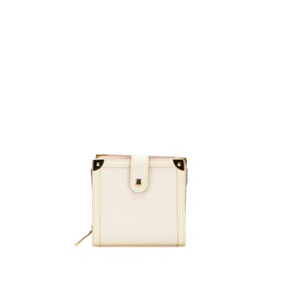 Pre-owned Louis Vuitton Blanc White Leather Wallet (bi-fold) ()