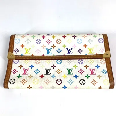 Pre-owned Louis Vuitton Blanc White Monogram Multicolore Wallet (tri-fold) ()