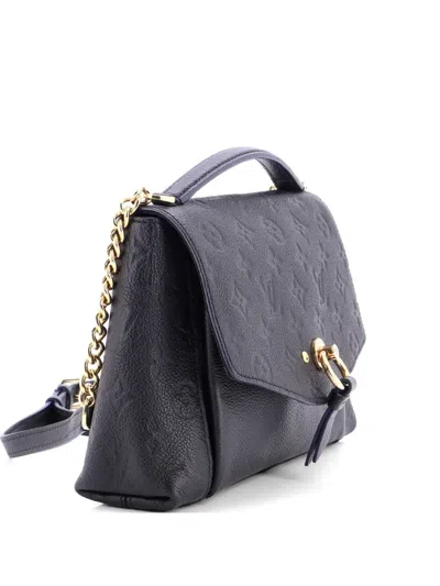 Pre-owned Louis Vuitton Blanche Handbag Monogram Empreinte Leather Bb Shoulder Bag In Black