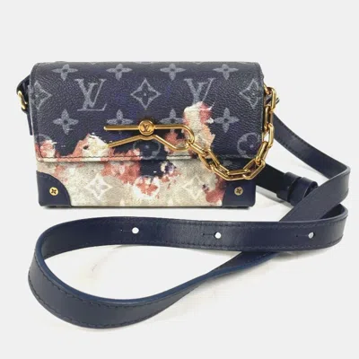 Pre-owned Louis Vuitton Bleach Steamer Ink Blue Navy Monogram Wearable Wallet Bag