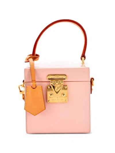 Pre-owned Louis Vuitton Bleecker Box Nm Bag Monogram Vernis Satchel In Pink