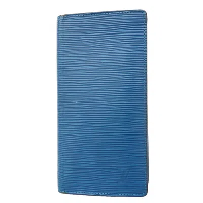 Pre-owned Louis Vuitton Bleu Celeste Long Wallet (bi-fold) ()